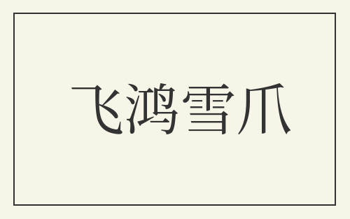 飞鸿雪爪