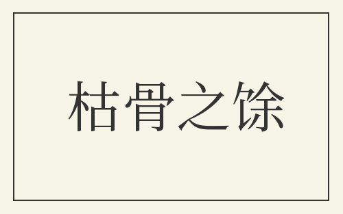 枯骨之馀