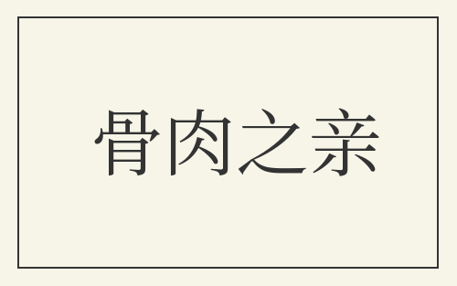 骨肉之亲