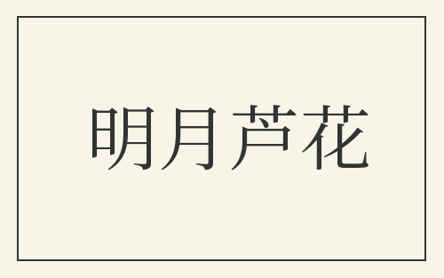 明月芦花