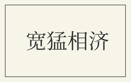 宽猛相济
