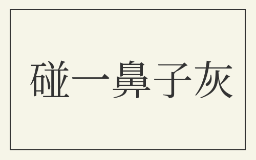 碰一鼻子灰