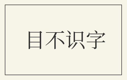 目不识字