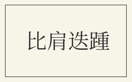 比肩迭踵