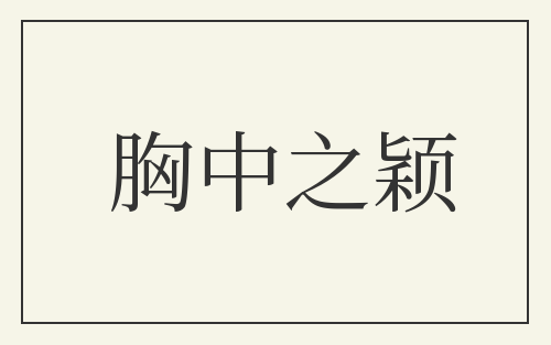 胸中之颖