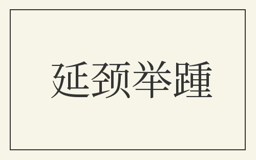 延颈举踵