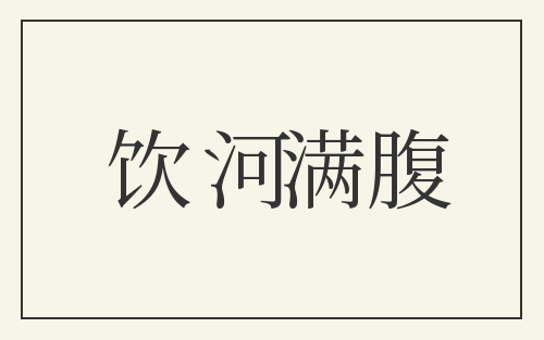 饮河满腹