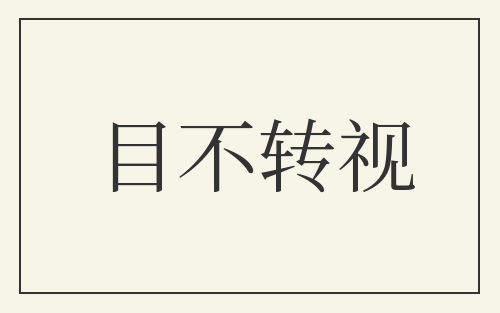 目不转视