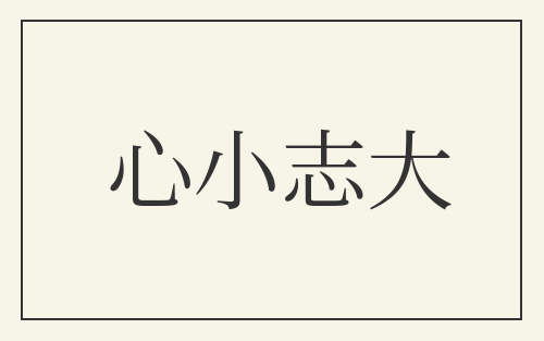 心小志大
