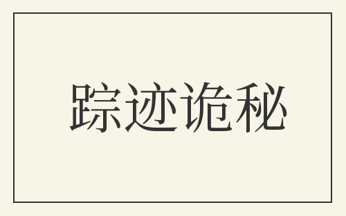 踪迹诡秘