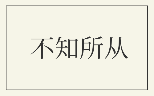 不知所从