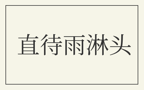 直待雨淋头