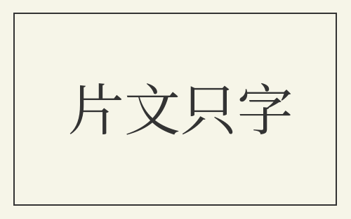 片文只字