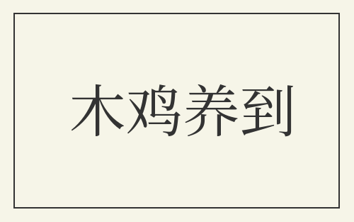 木鸡养到