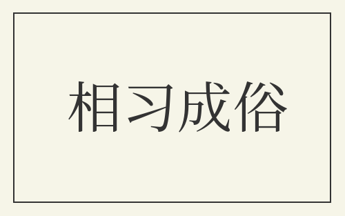 相习成俗