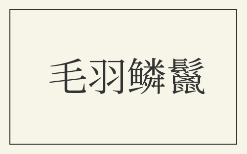 毛羽鳞鬣