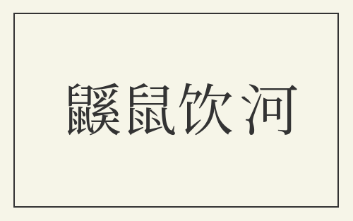 鼷鼠饮河