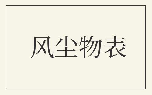 风尘物表