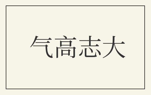 气高志大