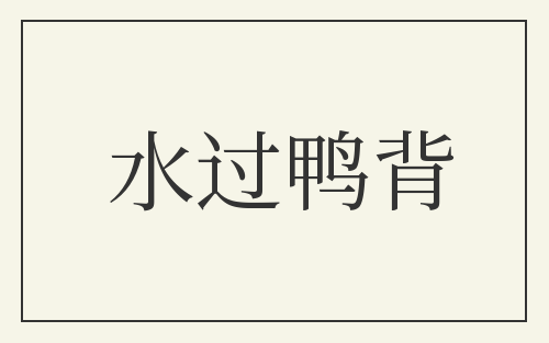 水过鸭背