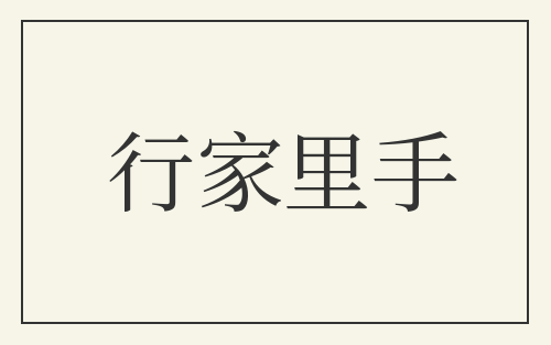 行家里手
