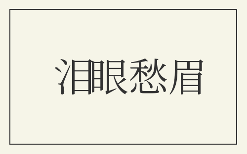 泪眼愁眉