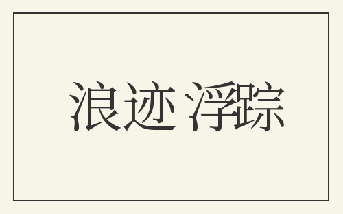 浪迹浮踪