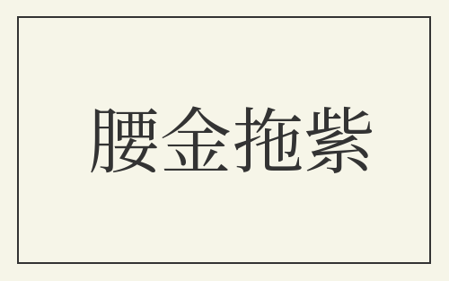 腰金拖紫