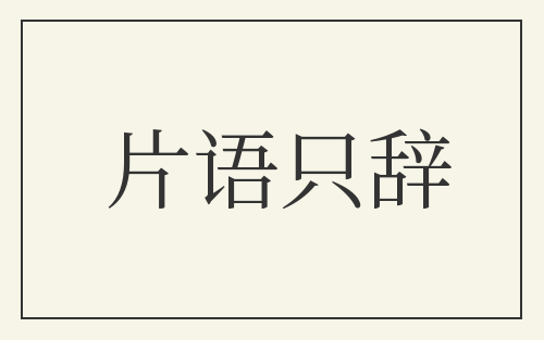 片语只辞