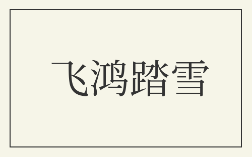 飞鸿踏雪