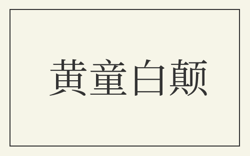 黄童白颠