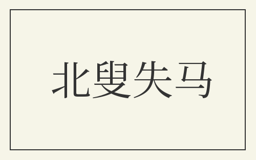 北叟失马