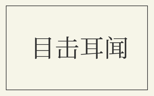 目击耳闻