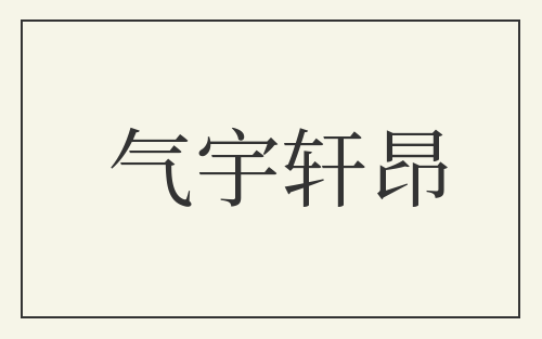 气宇轩昂