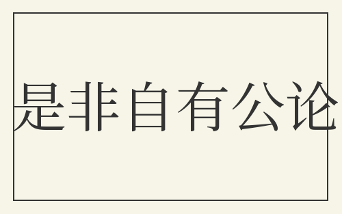 是非自有公论