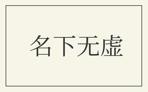 名下无虚