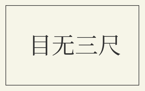 目无三尺