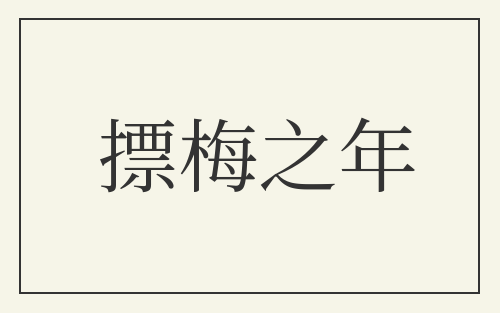 摽梅之年