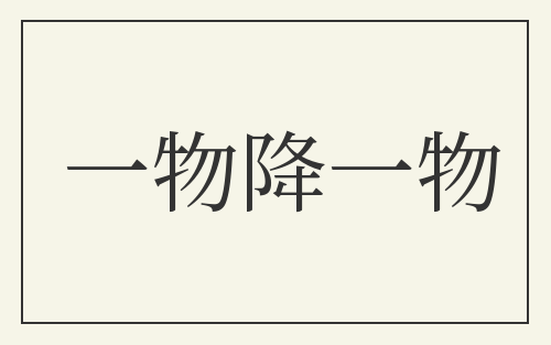 一物降一物