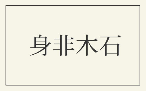身非木石