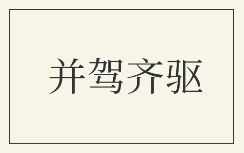 并驾齐驱