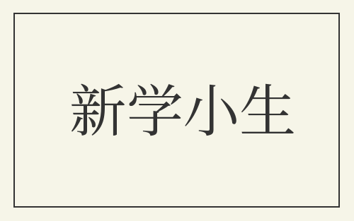 新学小生