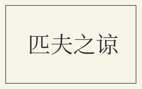 匹夫之谅