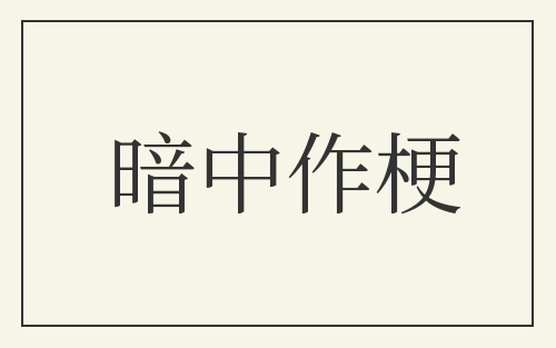 暗中作梗