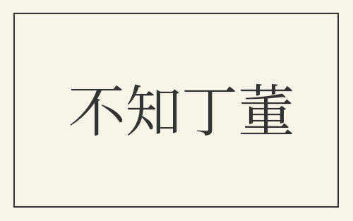 不知丁董