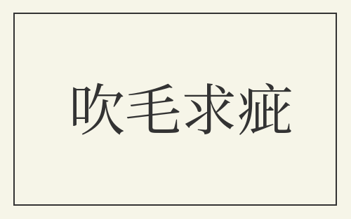 吹毛求疵