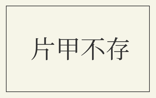 片甲不存
