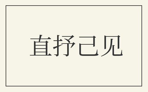 直抒己见