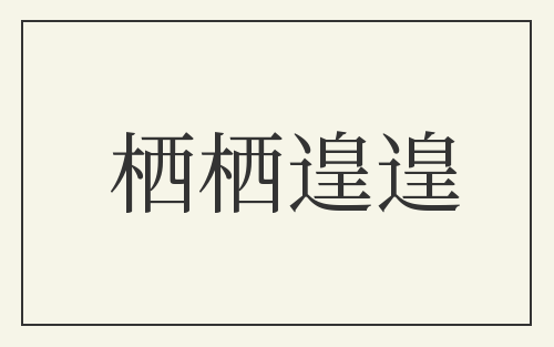 栖栖遑遑