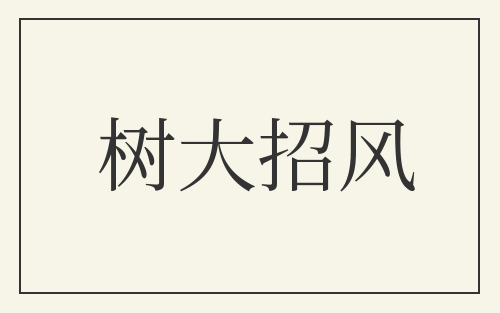 树大招风